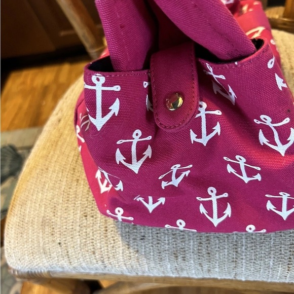 Tommy Hilfiger Vintage Pink Canvas Anchor Tote Bag EUC!! - Picture 6 of 16